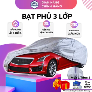 Bạt Phủ Ô Tô - Bạt Phủ Toàn Xe Car.Official 3 Lớp Tráng Bạc PECA Chịu Nhiệt Chống Nóng Cao Cấp Dành Cho Xe 4 5 7 Chỗ