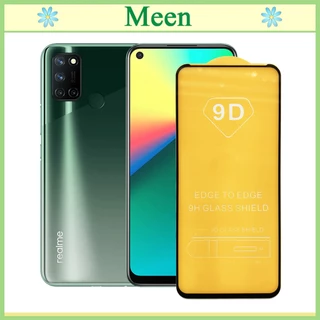 "Kính cường lực 9D Realme 7i "  Full màn hình, Ảnh thực shop tự chụp, tặng kèm bộ giấy lau kính Meen