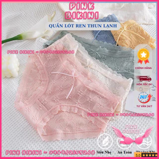 Quần Lót Nữ Thun Lạnh Ren Hoa Thủy Tán QL01-PINK STORE