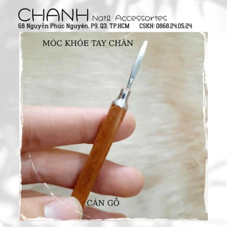 Cây lấy khóe móng cán gỗ INOX nhỏ gọn, rất bén, giá rẻ - Dụng cụ lấy khóe móng tay và chân chuyên dụng