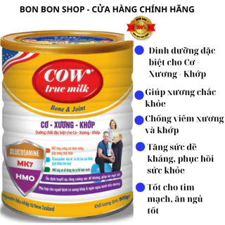 [Ưu đãi đặc biệt] Sữa Bột Cow True Milk Cơ Xương Khớp 900g - Cho Người Loãng Xương,Đau Cơ,Thoái Hóa Khớp ,Date mới nhất