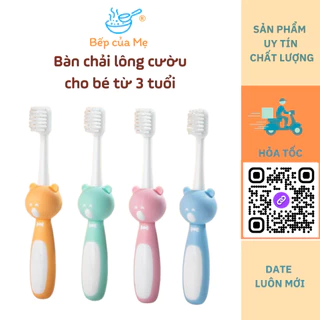 Bàn chải đánh răng cho bé lông tơ siêu mềm, kháng khuẩn giúp chăm sóc hiệu quả răng nướu, Shop Bếp Của Mẹ