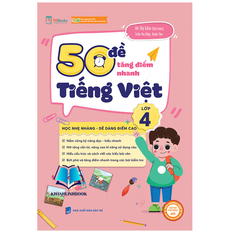 Sách - 50 Đề Tăng Nhanh Điểm Tiếng Việt Lớp 4 (MC)