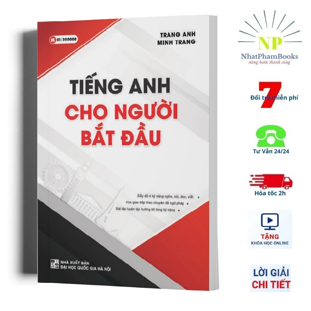 Sách  - Tiếng Anh Cho Người Bắt Đầu - (Tặng Kèm Khóa Học Online)