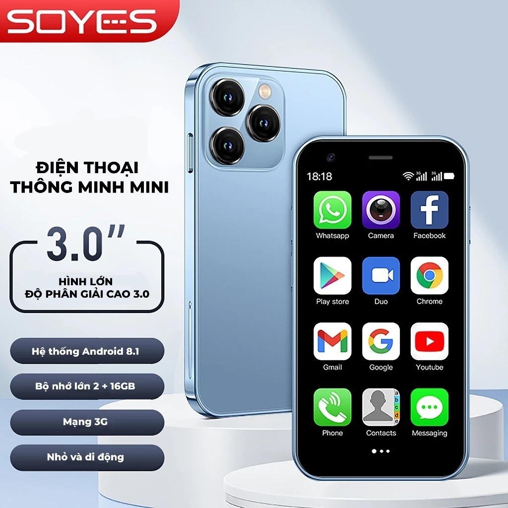 Điện thoại mini siêu nhỏ cảm ứng Soyes XS15