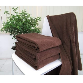 Khăn tắm nâu chuyên dụng cho spa đa năng thấm hút tốt màu nâu khổ lớn 70x140cm