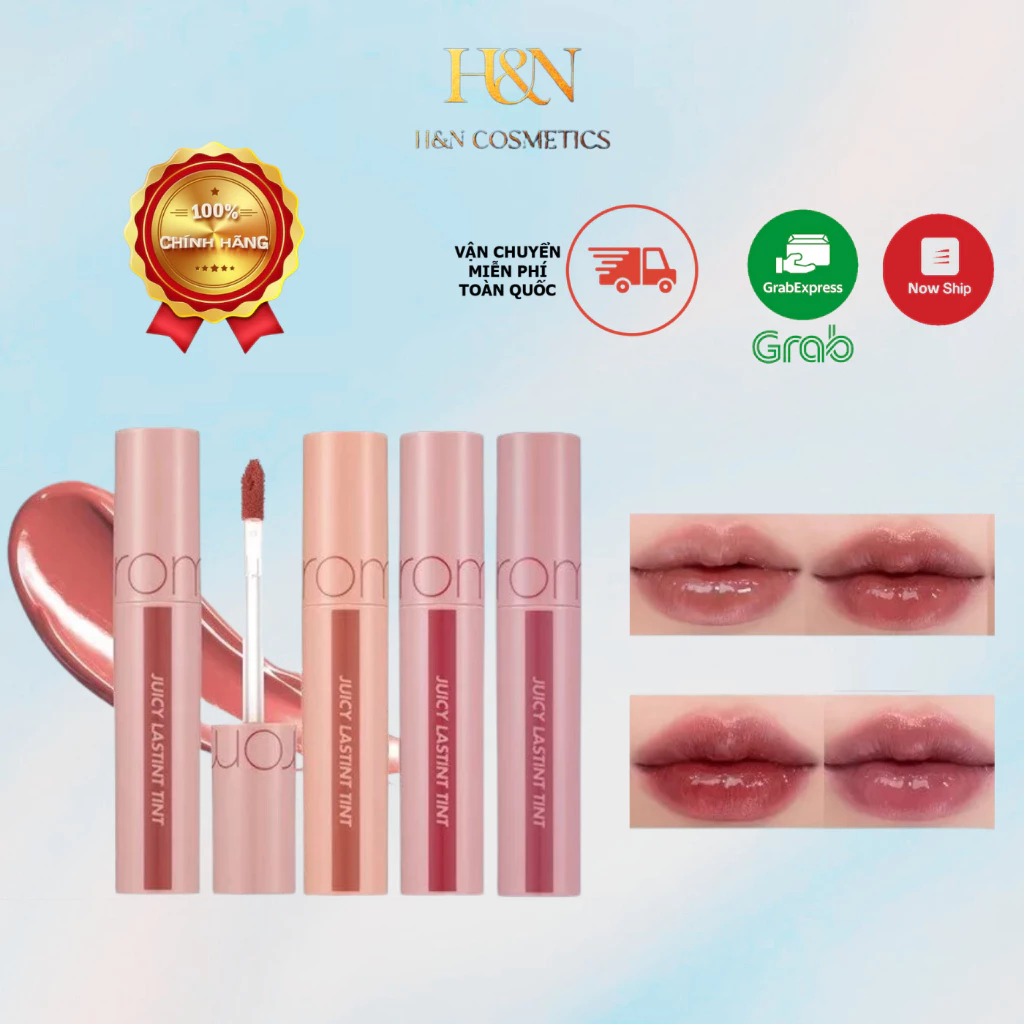 [Hàn Quốc] Son Tint Bóng, Siêu Lì, Căng Mọng cho môi căng mọng Hàn Quốc Romand Juicy Lasting Tint 5.5g 19 20 21 23 24