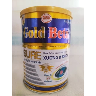 Sữa xương khớp Gold Beta Sure 900g - Mẫu mới [Yến + sữa non]