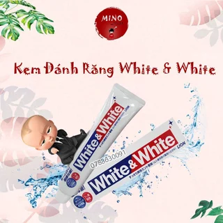 Kem đánh răng Nhật Bản trắng răng WHITE AND WHITE LION 150g sáng bóng thơm miệng