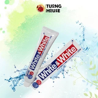 Kem đánh răng Nhật Bản trắng răng WHITE AND WHITE LION 150g sáng bóng thơm miệng