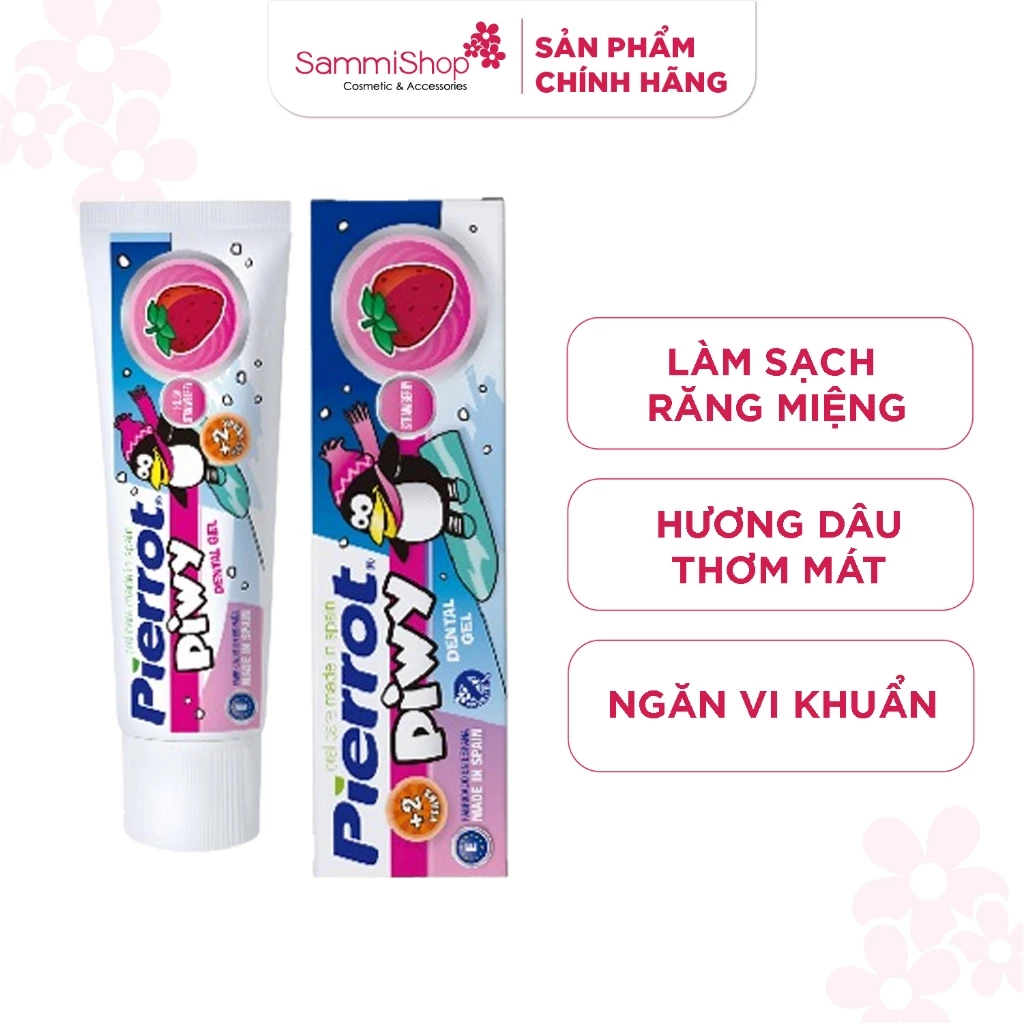 Pierrot Kem đánh răng Piwy Strawberry Gel Dentaire 75ml