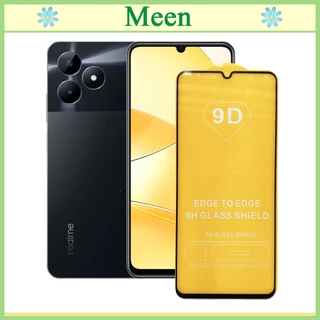 "Kính cường lực 9D Realme C51 "  Full màn hình, Ảnh thực shop tự chụp, tặng kèm bộ giấy lau kính Meen