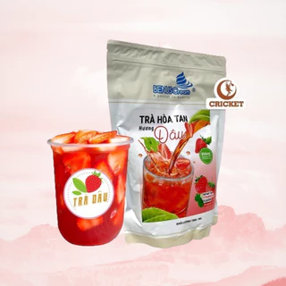 Trà dâu hòa tan BENUSCREAM - Túi 1kg dùng pha trà dâu thơm ngon,tiện lợi