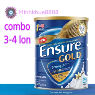 [Combo 3-4] Sữa bột Ensure Gold Hương Vani (HBM) 800g/850g, dinh dưỡng cho người lớn tuổi