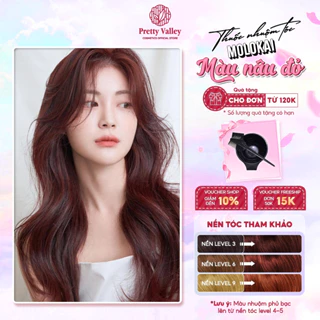 Thuốc nhuộm tóc màu NÂU ĐỎ Molokai siêu dưỡng, nhuộm tóc an toàn tại nhà lên màu chuẩn  - Pretty Valley Hair