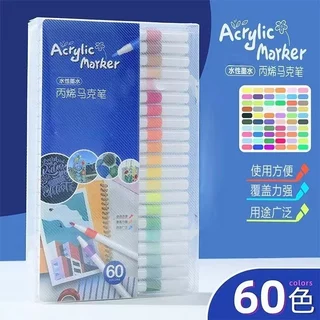 Bút màu Acrylic Marker Cao Cấpb60 Màu bút sơn Acrylic chống nước vẽ trên mọi chất liệu