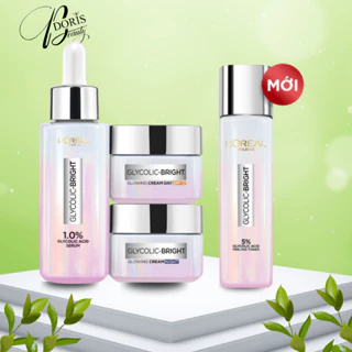 Bộ Serum & Kem ngày & Kem đêm sáng da tức thì Loreal Glycolic Bright- Doris