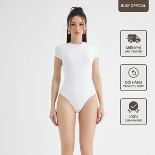 Áo Ngắn Tay Bodysuit Nữ BUSY Thun Rayon 2 Lớp Co Giãn Ôm Sát NTB