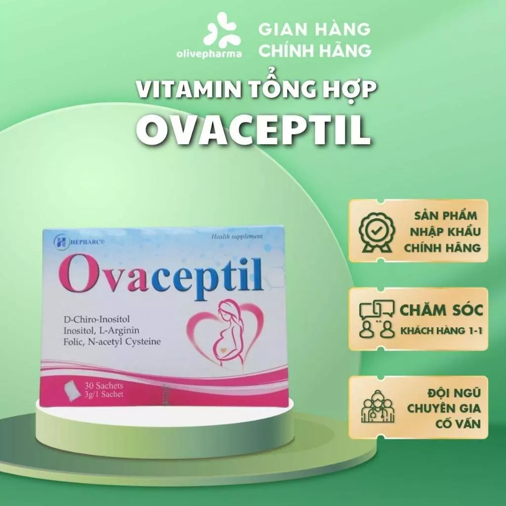 Ovaceptil - hỗ trợ sức khỏe phụ nữ chủ định mang thai