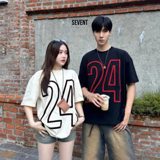 Áo thun SEVENT Local Brand số 24 nam nữ chất liệu cotton 100% 250msg,Áo thun đôi Unisex T002