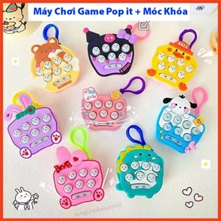 Móc Khóa chơi game  hình Pop it  cầm tay  có thể chơi điện tử giải trí bấm nút theo đèn nhạc hấp dẫn  nhiều level