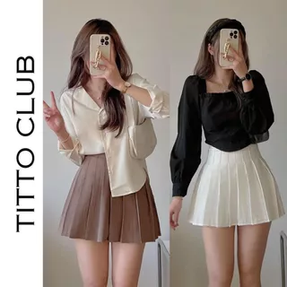 Chân Váy Tennis Trơn Kèm Quần - Tennis Shirt Ulzzang (Ảnh Thật)