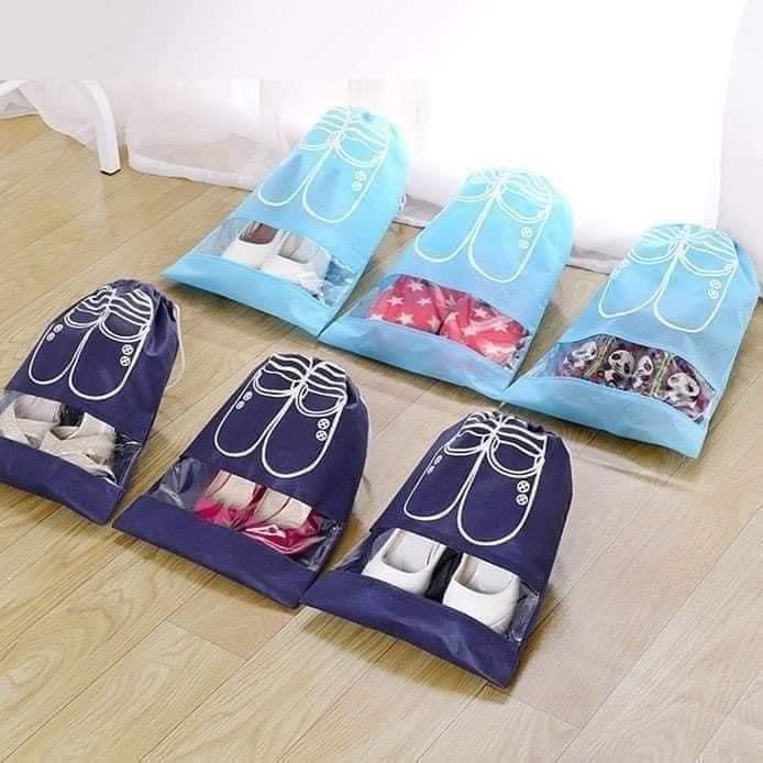 Túi Vải Đựng Giày Dép Dây Rút Chống Bẩn Du Lịch