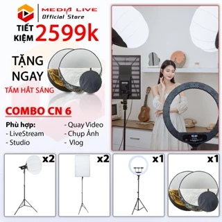 Combo Đèn Livestream Chuyên Ngiệp 6 giải pháp hoàn hảo cho livestream, studio, quay phim, chụp ảnh chuyên nghiệp