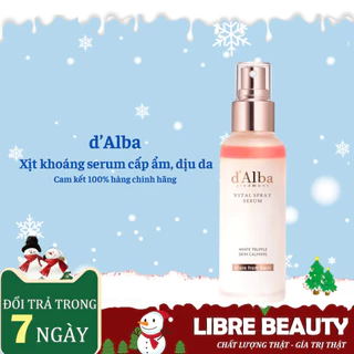 Serum dạng xịt D'Alba VITAL SPRAY Piedmont thuần chay cấp ẩm và làm dịu da Vital Spray Serum 100ml (HỒNG)