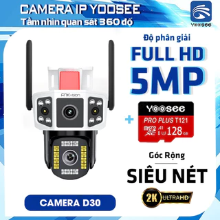 Camera Yoosee Outdoor 3 Màn Fình Fnkvision 9.0Mp 360 Độ Không Góc Chết Chống Nước IP Xem Đêm Có Màu