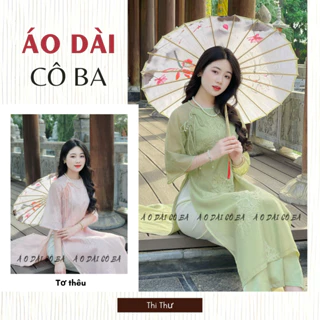 Áo dài cách tân 4 tà dáng suông Thi Thư chất vải von có lớp lót lụa sang trọng kín đáo(cover Linn) - Áo Dài Cô Ba