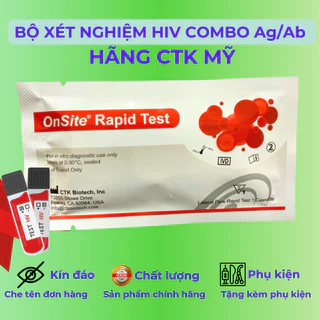 Bộ xét nghiệm HIV phát hiện sớm Combo Ag/Ab hãng CTK Mỹ (che tên sản phẩm)