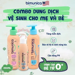 Dung dịch vệ sinh vùng kín BIMUNICA cho bé gái, bé trai từ 0 tháng tuổi/ xịt dướng chống hâm cho bé 100ml