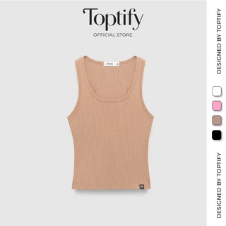 Áo ba lỗ bản to dáng dài nữ body TOPTIFY kiểu basic form dài Edna Top TAC85