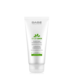 (Hàng công ty) Sữa rửa mặt BABÉ Stop Akn Purifying Cleansing gel cho da dầu mụn