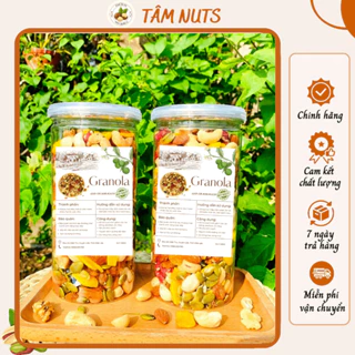 (Hũ 500g) Ngũ cốc ăn kiêng granola 0% yến mạch, Granola ăn trực tiếp cho người ăn kiêng, giảm cân, thực dưỡng