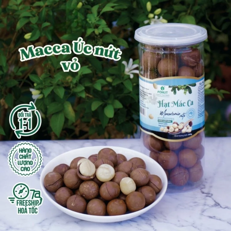 Hạt Macca Úc Nứt Vỏ MONUTS