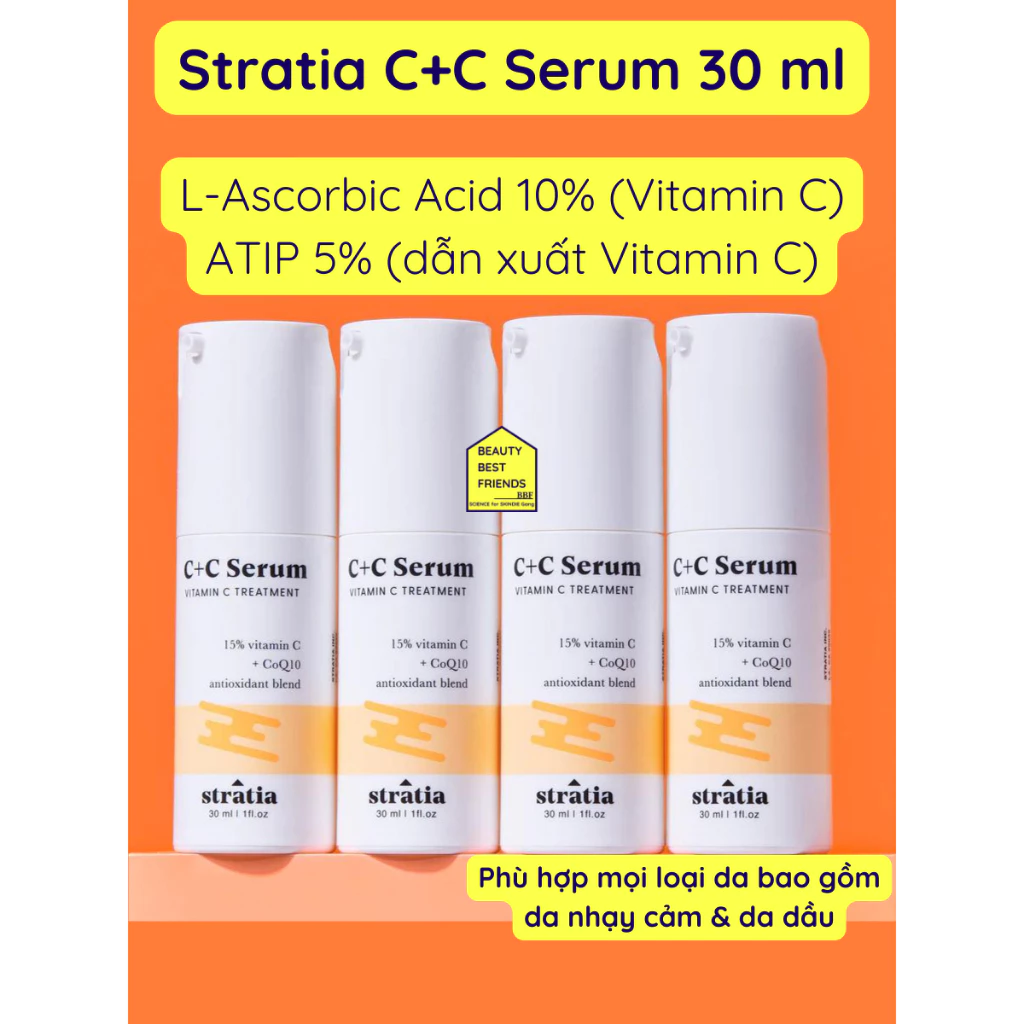 15% Vitamin C Stratia C+C Serum mờ thâm, chống oxy hoá 30 ml (bao bì mới)