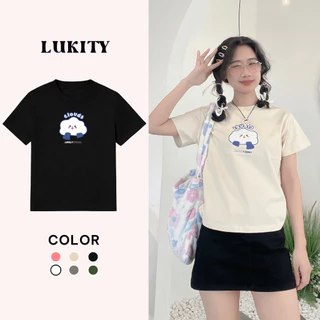 Áo Nữ Baby Tee Lukity chất liệu cotton mềm mịn in hình B06