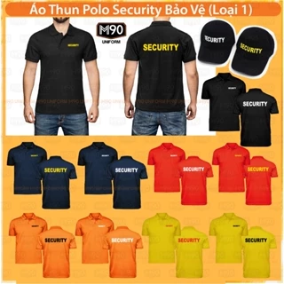 (Hàng Loại 1 có sẵn) Áo Thun Polo Có Cổ Security Đồng Phục in bảo vệ