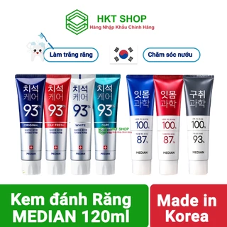 Kem Đánh Răng Median Trắng Răng, Loại Bỏ Mùi Hôi, chăm sóc nướu Gum Science/ Dental IQ 93% 120g - HKT Shop