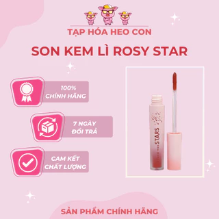 [Sản Phẩm Chính Hãng] Son kem lì Rosy Star Chính Hãng, son kem không chì, son tint bóng, son lâu trôi, bền màu, mịn môi