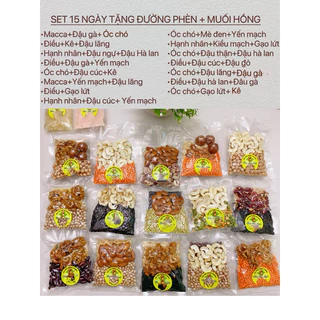 Set mix hạt dinh dưỡng làm sữa 30 gói 60g, tặng đường phèn+muối hồng - thực dưỡng - eatclean