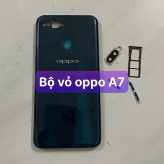 bộ xương vỏ oppo A7 ,kèm khay sim,phím,kính camera