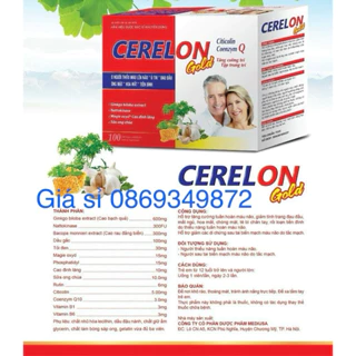 Viên bổ não CERELON GOLD - Ginkgo biloba 600mg - Ginkgo 600 giúp hoạt huyết dưỡng não tăng cường máu lên não