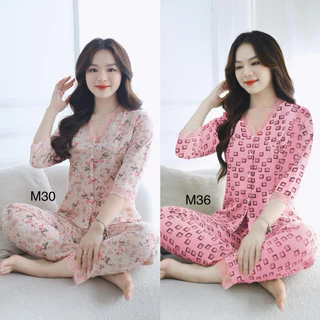 (New) Đồ Ngủ Mặc Nhà Tay dài quần dài Kiểu Dáng Dễ ThươngXinh Xắn Cho Nữ, chất lụa