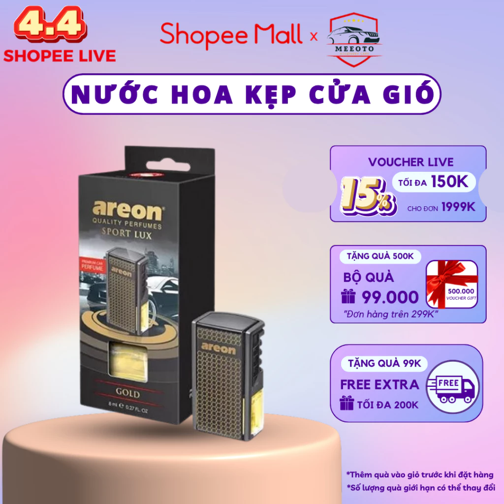 Nước Hoa Ô Tô Areon - Nước Hoa Kẹp Cửa Gió Ô Tô Areon Chính Hãng Cao Cấp MEEOTO Lưu Hương Bền Lâu