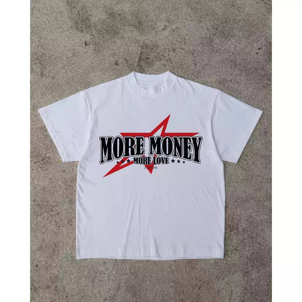 Áo thun Eddie More Money More Love White/Black 250gsm