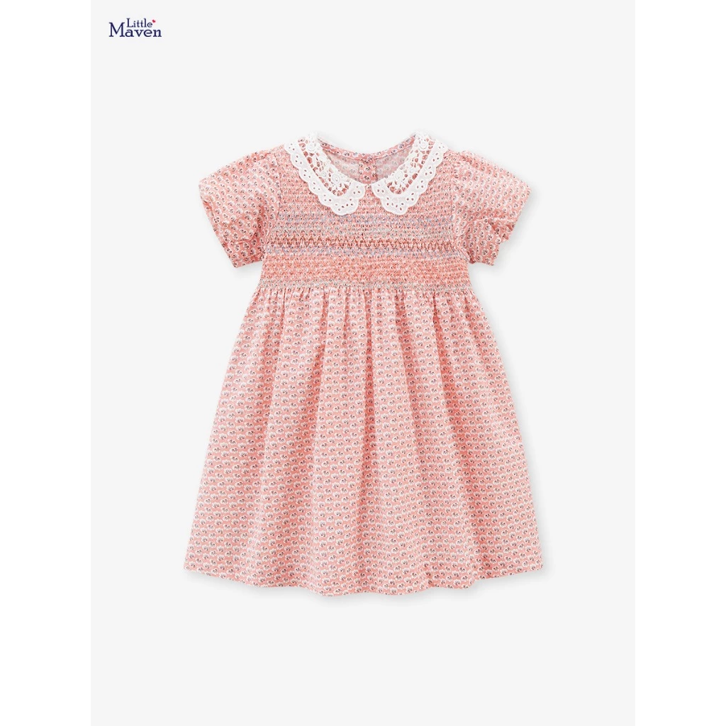 Váy Little maven bé gái mùa hè mới phong cách Âu Mỹ S1852