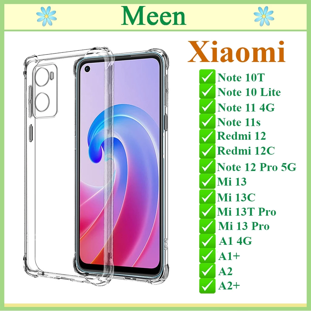 Ốp Lưng Dẻo Trong Chống Sốc Xiaomi Remi Note 10T/10Lite/11/11s/12Pro/Redmi 12/12C/A1/A1+/A2/A2+ Xiaomi 13/13C/13T/13Pro